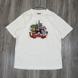 Vintage DISNEY Millennium Celebration Embroidered T-Shirt XL 2000 Mickey Mouse